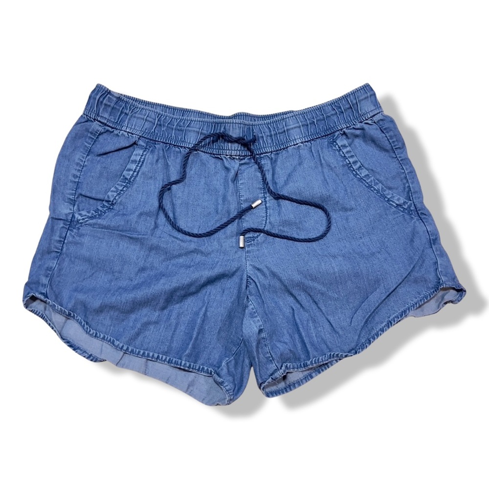 LOFT Drawstring‎ Chambray Shorts - Picture 2 of 4